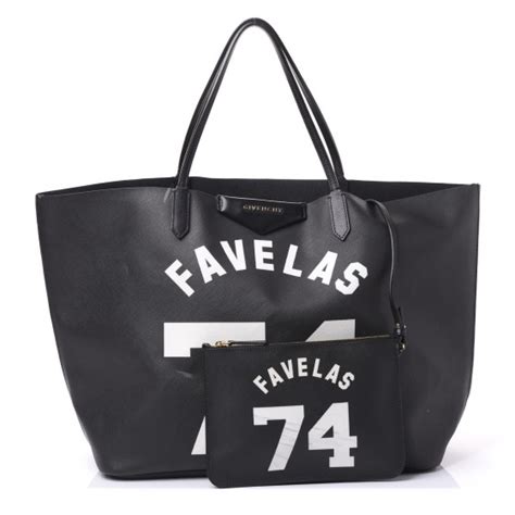 GIVENCHY Textured Coated Canvas Favelas Large Antigona 